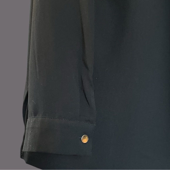 Black Zippered Blouse by Modern Works, NEW - Picture 6 of 6